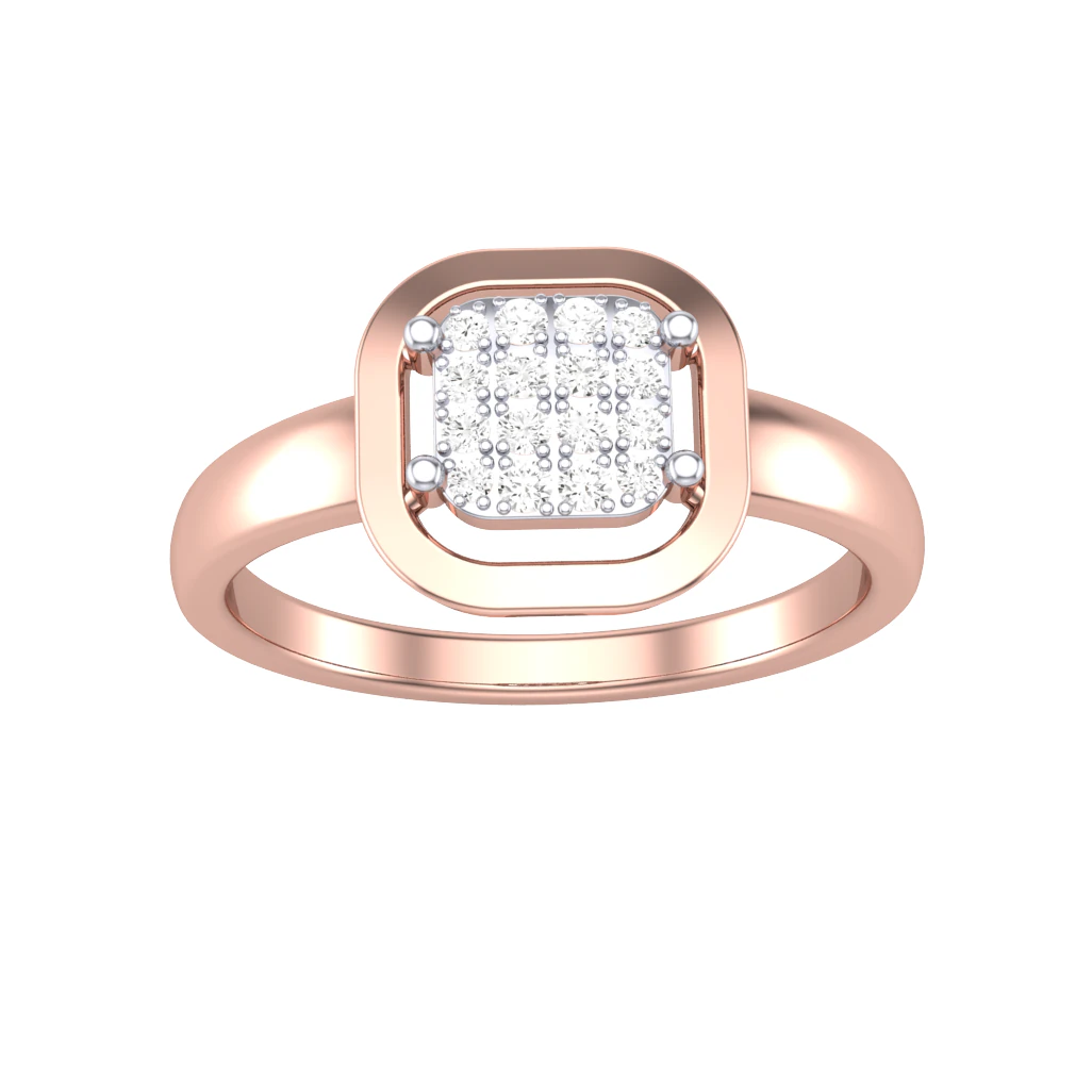 Printable 3D jewelry model of Lady diamond ring 3D Model .c4d .max .obj .3ds .fbx .stl .blend 