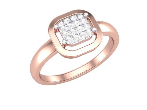Printable 3D jewelry model of Lady diamond ring Model 3D
