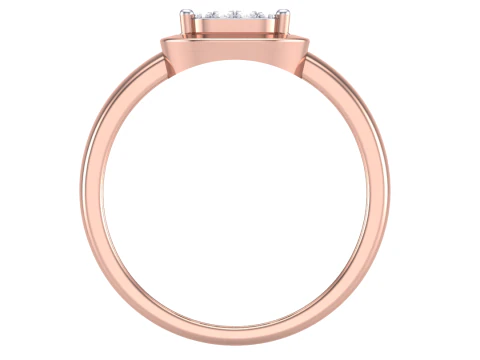 Printable 3D jewelry model of Lady diamond ring 3D Model