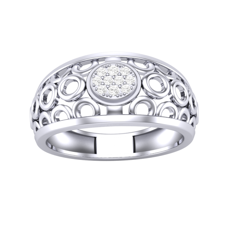 Printable 3D jewelry model of Lady diamond ring Modèle 3D .c4d .max .obj .3ds .fbx .stl .blend