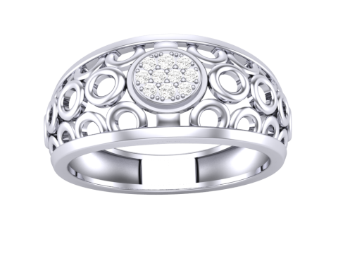 Printable 3D jewelry model of Lady diamond ring Modelo 3D