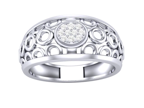 Printable 3D jewelry model of Lady diamond ring 3D Model