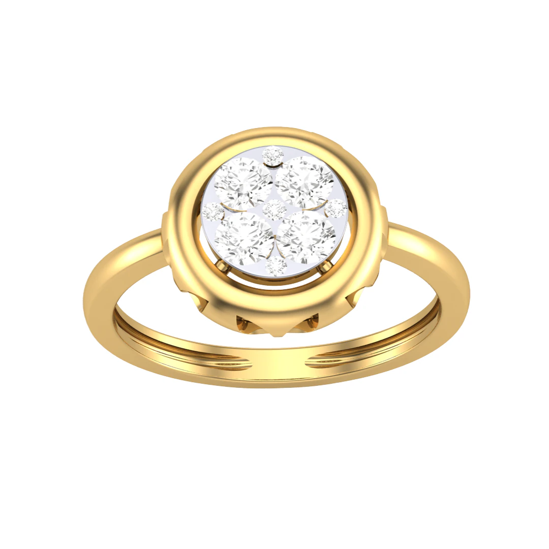 Printable 3D jewelry model of Lady diamond ring 3D Model .c4d .max .obj .3ds .fbx .stl .blend