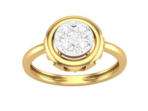 Printable 3D jewelry model of Lady diamond ring 3D मॉडल