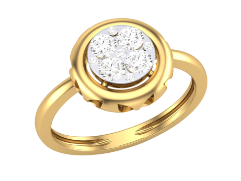 Printable 3D jewelry model of Lady diamond ring Modelo 3D