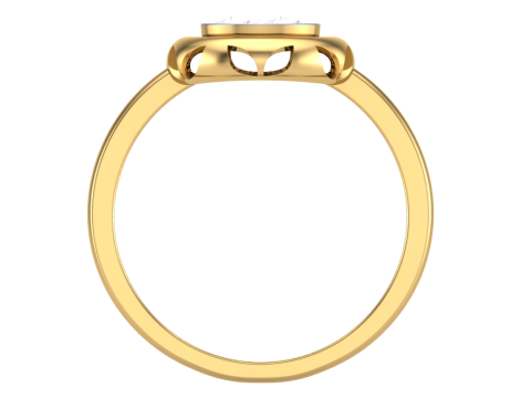 Printable 3D jewelry model of Lady diamond ring Modelo 3D