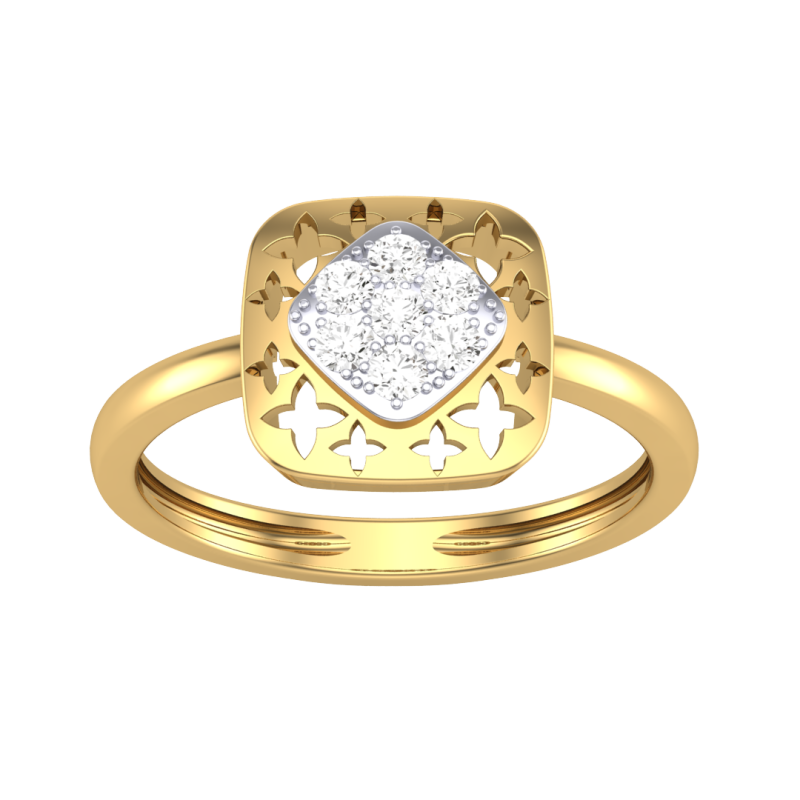 Printable 3D jewelry model of Lady diamond ring 3D मॉडल .c4d .max .obj .3ds .fbx .stl .blend