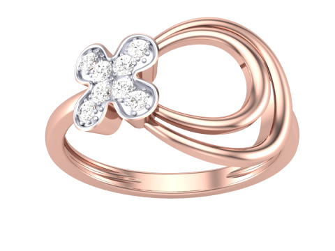 Printable 3D jewelry model of Lady diamond ring 3D मॉडल