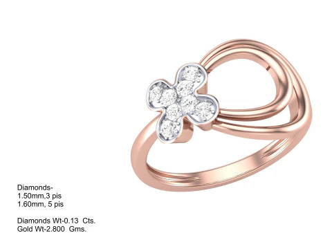 Printable 3D jewelry model of Lady diamond ring 3D Model