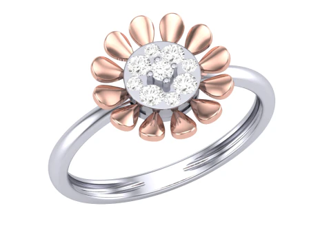 Printable 3D jewelry model of Lady diamond ring 3D Model