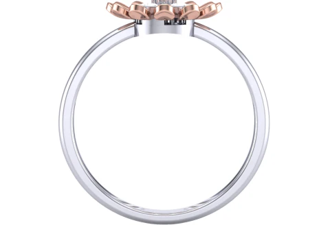 Printable 3D jewelry model of Lady diamond ring 3D Model
