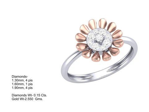 Printable 3D jewelry model of Lady diamond ring 3D Model