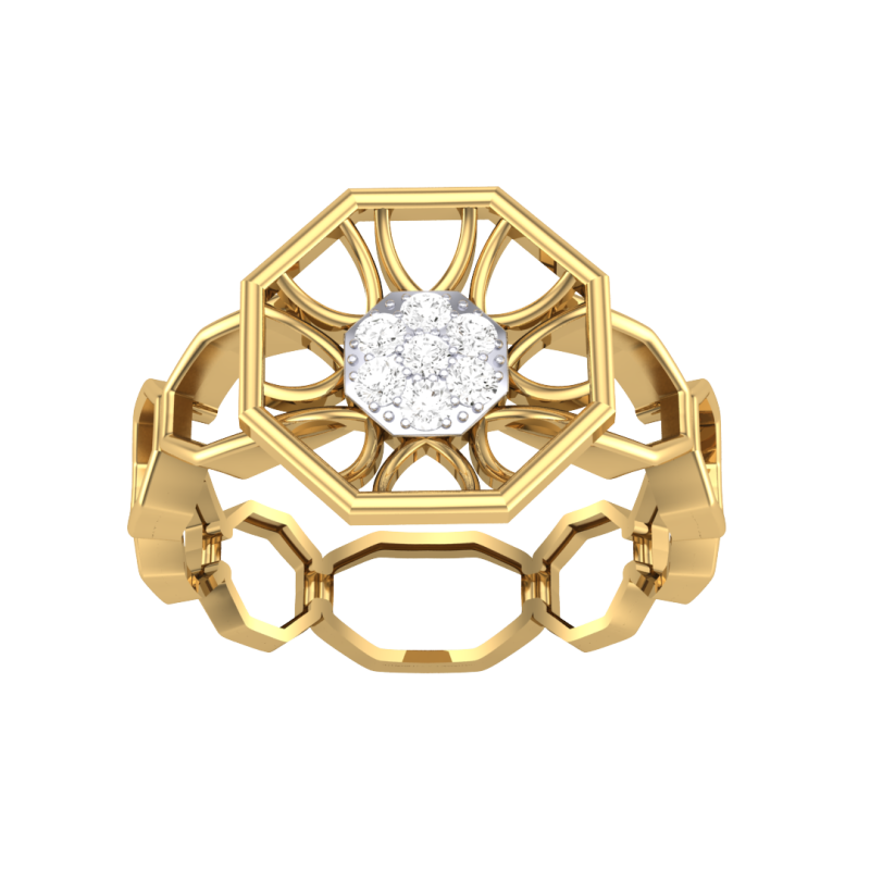 Printable 3D jewelry model of Lady diamond ring 3D 模型 .c4d .max .obj .3ds .fbx .stl .blend 