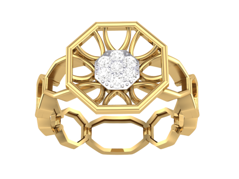 Printable 3D jewelry model of Lady diamond ring Modèle 3D