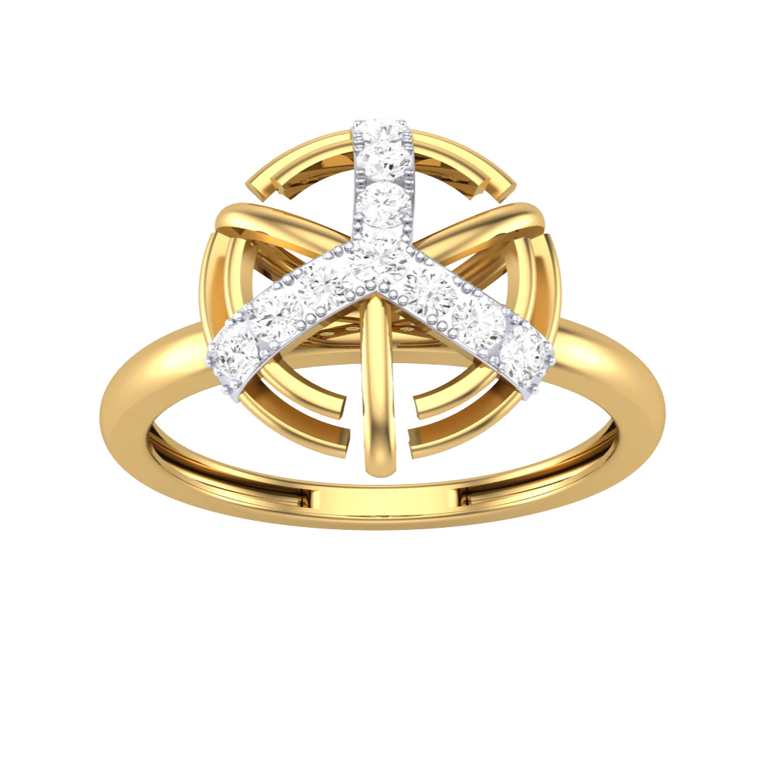 Printable 3D jewelry model of Lady diamond ring 3D Model .c4d .max .obj .3ds .fbx .stl .blend 