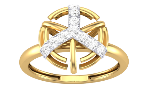 Printable 3D jewelry model of Lady diamond ring Modelo 3D