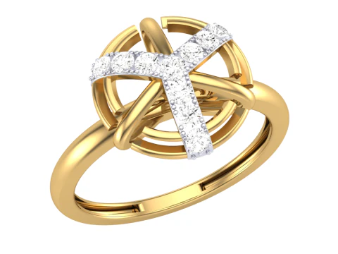 Printable 3D jewelry model of Lady diamond ring 3D Model