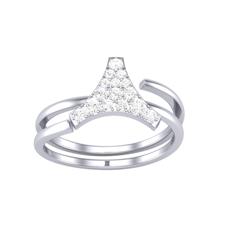 Printable 3D jewelry model of Lady diamond ring 3D Model .c4d .max .obj .3ds .fbx .stl .blend 