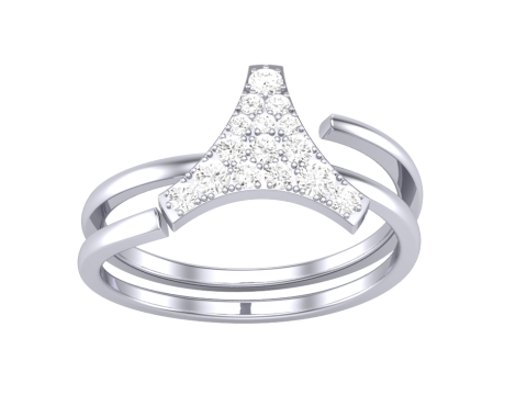 Printable 3D jewelry model of Lady diamond ring 3D 모델
