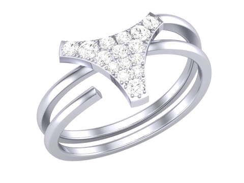 Printable 3D jewelry model of Lady diamond ring 3D Model