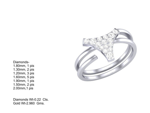 Printable 3D jewelry model of Lady diamond ring 3D Model