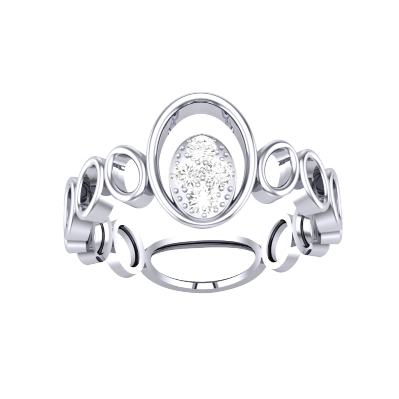 Printable 3D jewelry model of Lady diamond ring 3D Модель .c4d .max .obj .3ds .fbx .stl .blend