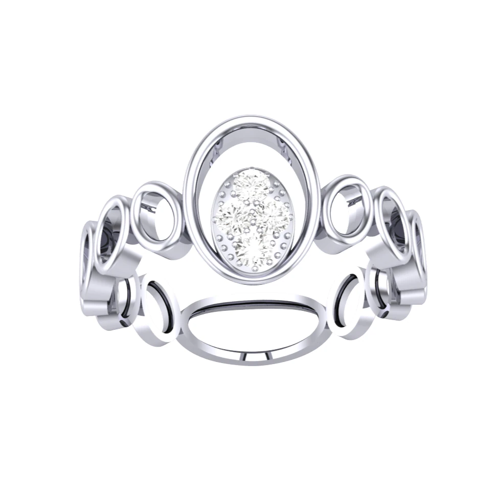 Printable 3D jewelry model of Lady diamond ring 3D Model .c4d .max .obj .3ds .fbx .stl .blend 