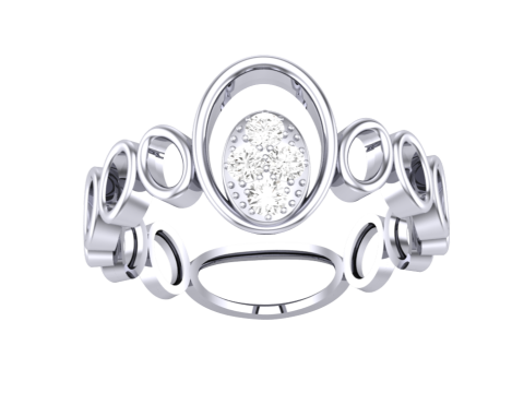 Printable 3D jewelry model of Lady diamond ring 3Dモデル