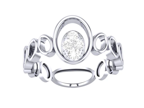 可打印女士钻戒3D珠宝模型 3D 模型