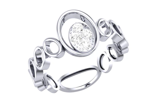 Printable 3D jewelry model of Lady diamond ring 3D Model