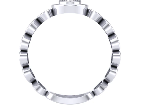 Printable 3D jewelry model of Lady diamond ring 3D Model
