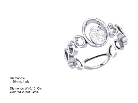 Printable 3D jewelry model of Lady diamond ring 3D Model