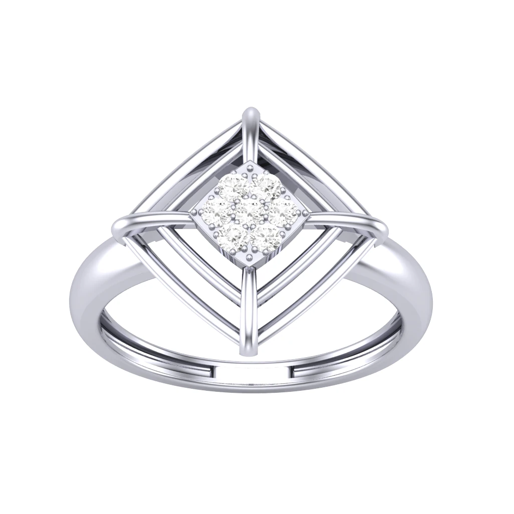 Printable 3D jewelry model of Lady diamond ring 3D Model .c4d .max .obj .3ds .fbx .stl .blend