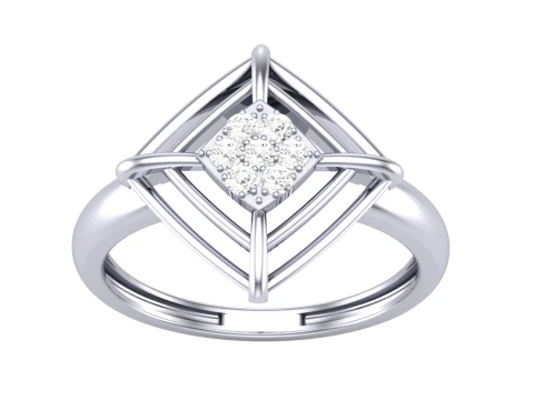 Printable 3D jewelry model of Lady diamond ring 3D Model