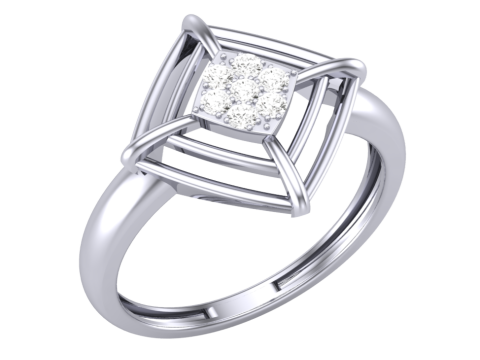 Printable 3D jewelry model of Lady diamond ring Model 3D
