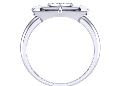 Printable 3D jewelry model of Lady diamond ring Model 3D