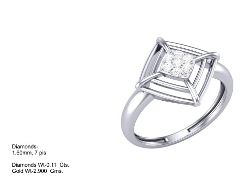 Printable 3D jewelry model of Lady diamond ring Model 3D