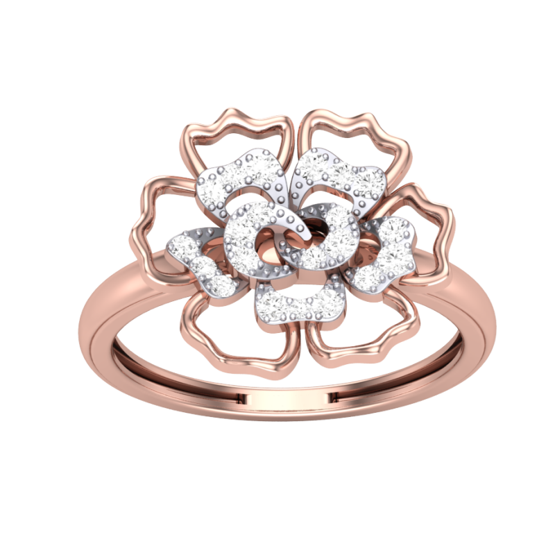 Printable 3D jewelry model of Lady diamond ring 3D Model .c4d .max .obj .3ds .fbx .stl .blend