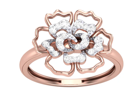 Bayan pırlanta yüzüğün yazdırılabilir 3D takı modeli 3D Model