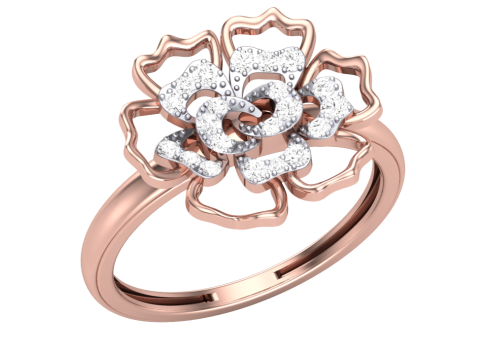 Printable 3D jewelry model of Lady diamond ring 3D Model