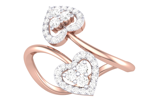 Printable 3D jewelry model of Lady diamond ring Model 3D