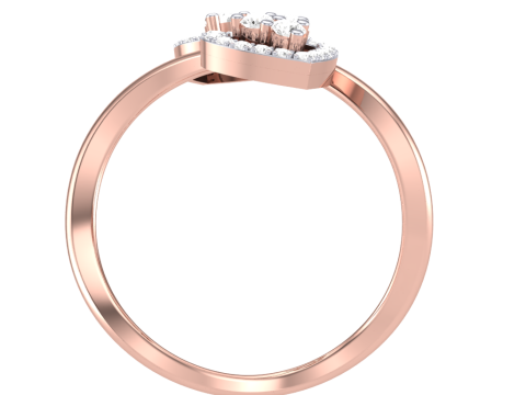Printable 3D jewelry model of Lady diamond ring 3D 模型