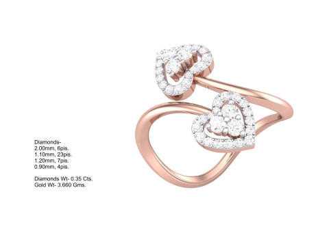Printable 3D jewelry model of Lady diamond ring 3D 模型