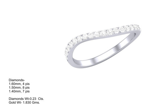 Printable 3D jewelry model of Lady diamond ring Modelo 3D