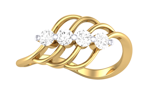Printable 3D jewelry model of Lady diamond ring 3Dモデル