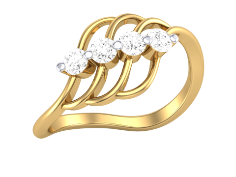 Printable 3D jewelry model of Lady diamond ring 3D 模型