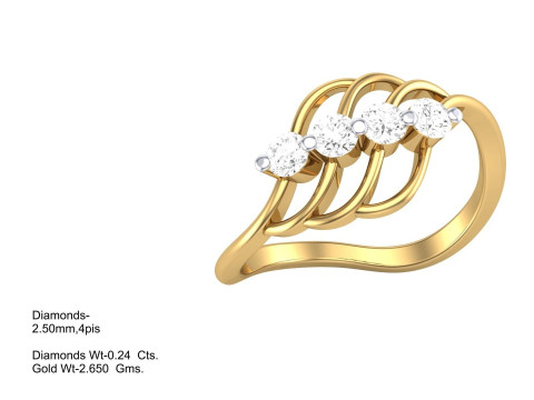 Printable 3D jewelry model of Lady diamond ring 3D 模型