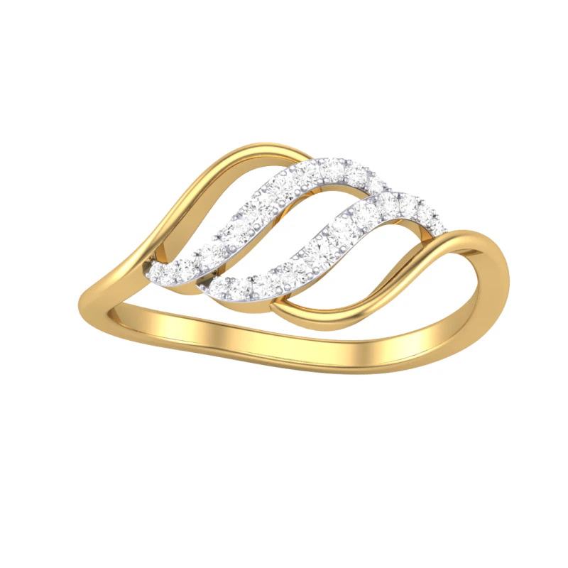 Druckbares 3D-Schmuckmodell eines Damen-Diamantrings 3D Modell .c4d .max .obj .3ds .fbx .stl .blend 