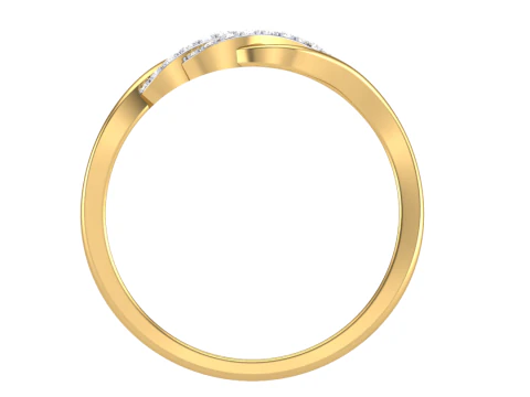 Druckbares 3D-Schmuckmodell eines Damen-Diamantrings 3D Modell