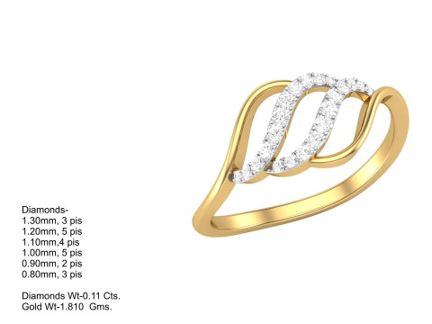 Printable 3D jewelry model of Lady diamond ring Model 3D